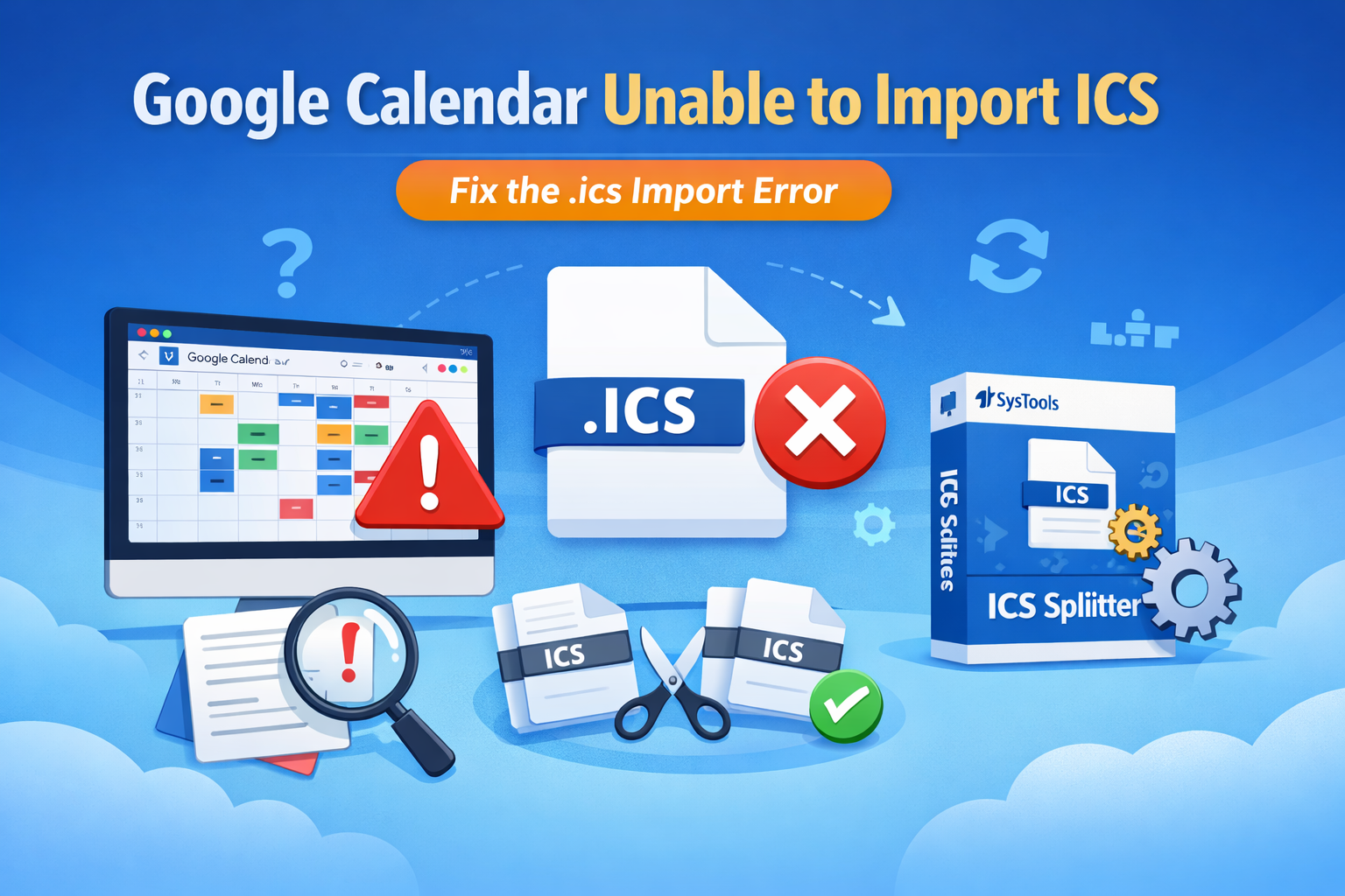 Google Calendar unable to import ics
